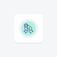 Cloud Sync color circle icon , vector, pixel perfect, illustrator file