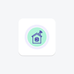 Smart Home color circle icon , vector, pixel perfect, illustrator file