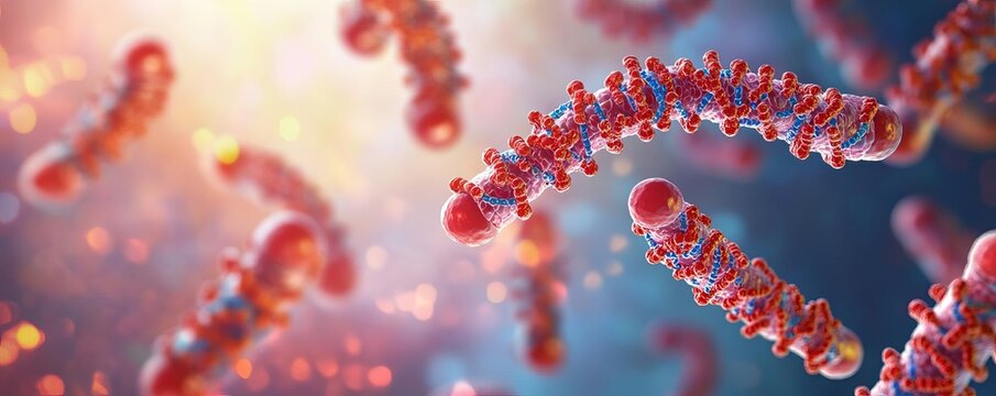 Bacteria DNA mutation generating multi-drug resistance, 3D illustration
