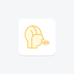 Speech Recognition duotone line icon , vector, pixel perfect, illustrator file