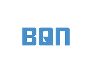 BQN logo design vector template. BQN