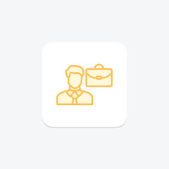 Ai Career duotone line icon , vector, pixel perfect, illustrator file