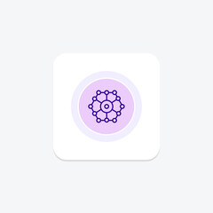 Bayesian Network color circle icon , vector, pixel perfect, illustrator file