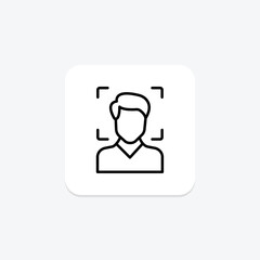 Image Recognition line icon , vector, pixel perfect, illustrator file