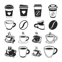 Coffee SVG, Coffee Cup Cut File, Coffee Mug Vector, Coffee Lover Silhouette, Cricut Cutting File, Coffee icon Clipart, I Love Coffee