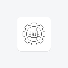 Ai Setting thinline icon , vector, pixel perfect, illustrator file