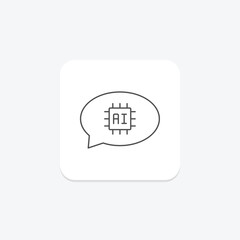 Ai Communication thinline icon , vector, pixel perfect, illustrator file