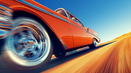Obraz premium car headlight Generative AI 