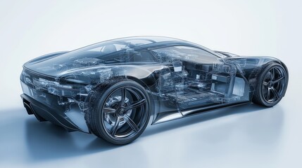 image of a modern car on a studio background