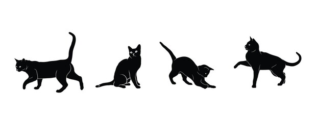 cat illustration design vector white background