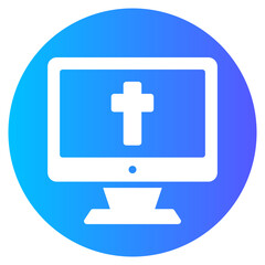 Obraz premium computer gradient icon
