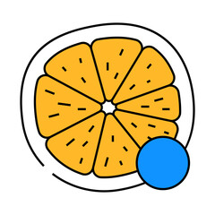 citrus fruits allergen free product food line icon vector. citrus fruits allergen free product food sign. isolated symbol illustration