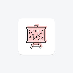 Ai Strategies color shadow thinline icon , vector, pixel perfect, illustrator file