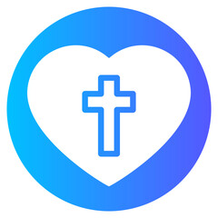 Obraz premium heart gradient icon