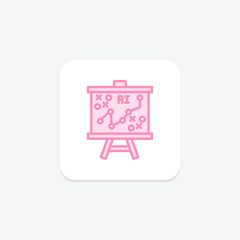 Ai Strategies duotone line icon , vector, pixel perfect, illustrator file