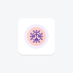 Ai Ethics color circle icon , vector, pixel perfect, illustrator file