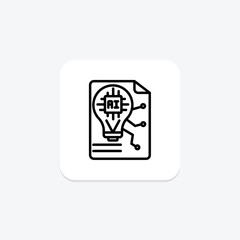 Ai Insights line icon , vector, pixel perfect, illustrator file