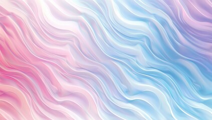 Fototapeta premium Abstract background with pastel pink and blue colors, wavy lines, and waves.