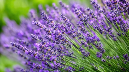 Fototapeta premium A Close-Up View of Lavender Blooms