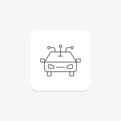 Autonomous System thinline icon , vector, pixel perfect, illustrator file