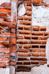 Old red brick wall texture. Abstract background and texture for design.