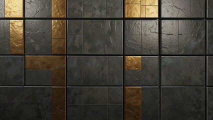 Naklejka premium Abstract New with back pattern light 3d rendering and light on dark background 