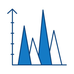 Chart Blue Icon. Business Statistics, Diagrams and Graphs Icon Editable Stroke Vector Illustration