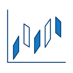Chart Blue Icon. Business Statistics, Diagrams and Graphs Icon Editable Stroke Vector Illustration