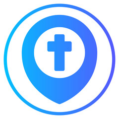 Obraz premium location gradient icon