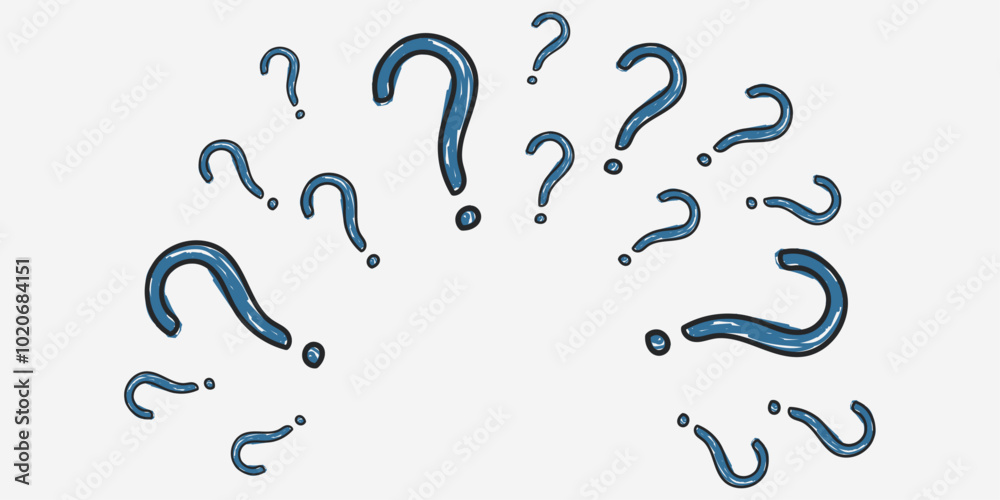 Poster a bunch of question marks shooting out from the middle.