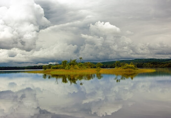 clouds over the lake