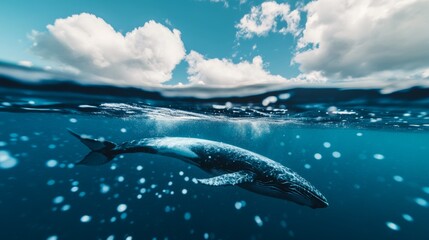 Obraz premium whale in the sea
