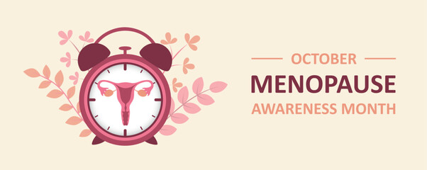menopause awareness month female health concept vector illustration