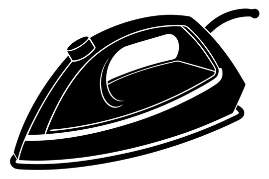 recommend clip art: electric iron silhouette vector illustration