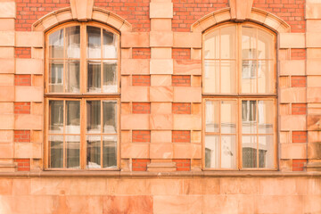 Brick wall with windows
