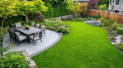 Fototapeta premium Luxury Backyard Oasis