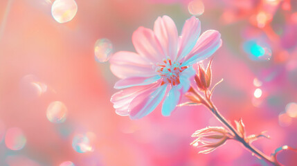 Naklejka premium spring flowers background Generative AI 