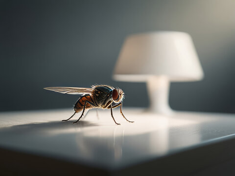fly on a table.