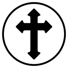 Obraz premium cross glyph icon