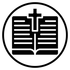 holy bible glyph icon