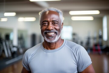 Obraz premium Portrait of a senior basketball player in indoor gym