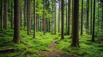 Obraz premium Tranquil Forest Path