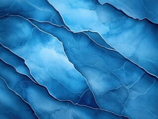 Naklejka premium Polished Blue Stone Slab with Deep Veins Creating an Organic Design, Natural Texture, Abstract Art, Background, Surface, Wall, Interior Design, Decorative, Pattern, Marble, Granite, Stonework, Rock