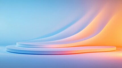 abstract colorful curved shapes background