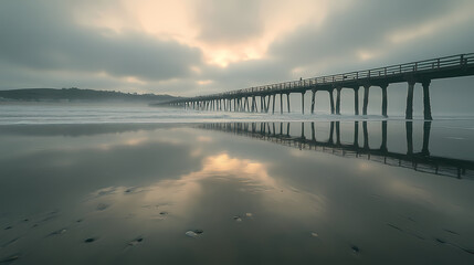 Obraz premium Sunrise at the fishing pier