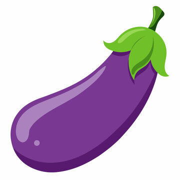 purple eggplant vegetable isolated white background clip art preview
