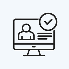 User Profile Icon with Verification Checkmark on Screen