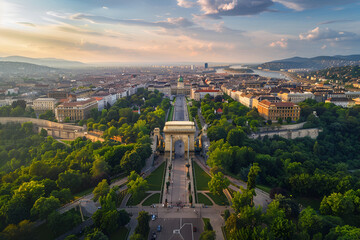 A bird's-eye view of Budapest landscape photo.