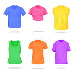 Colorful Collection of T-Shirts and Tops