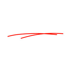 Vector  of  red underline